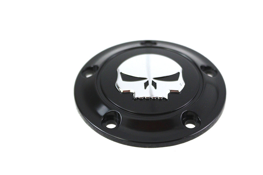 42-1199 - Skull Ignition System Cover 5-Hole Black by V-Twin