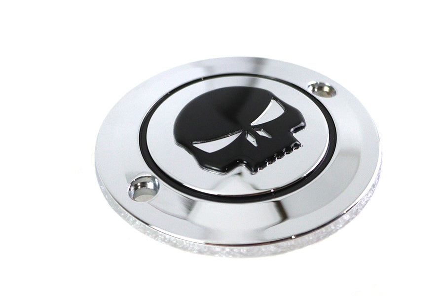 Skull Ignition System Cover 2-Hole Chrome