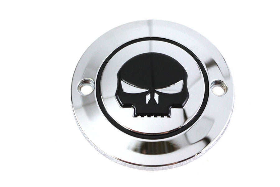 Skull Ignition System Cover 2-Hole Chrome