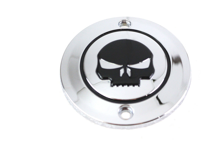 42-1202 - Skull Ignition System Cover 2-Hole Chrome by V-Twin