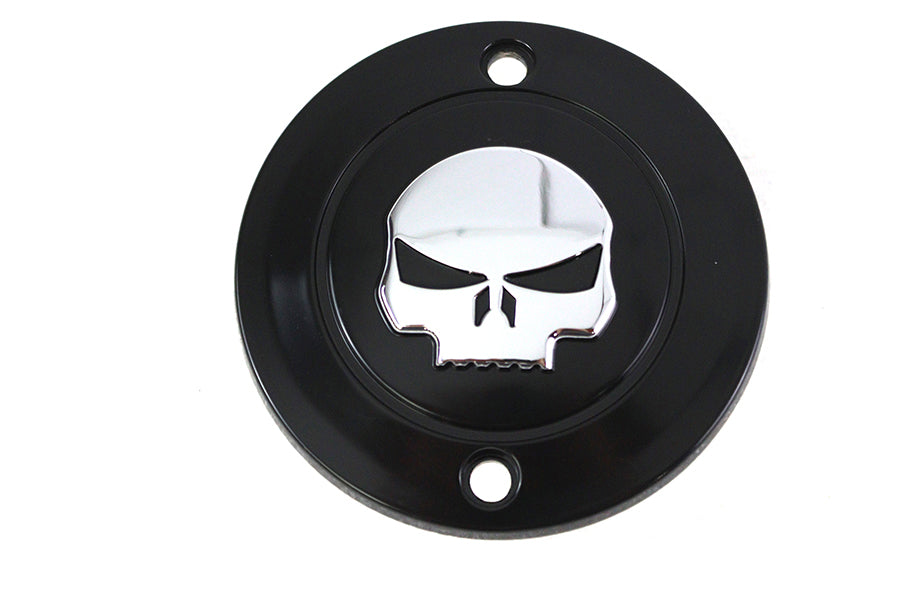 42-1203 - Skull Ignition System Cover 2-Hole Black by V-Twin