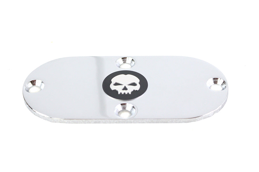 42-1216 - Skull Inspection Cover Chrome by V-Twin