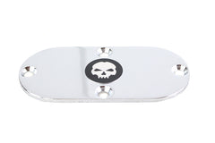 42-1216 - Skull Inspection Cover Chrome by V-Twin