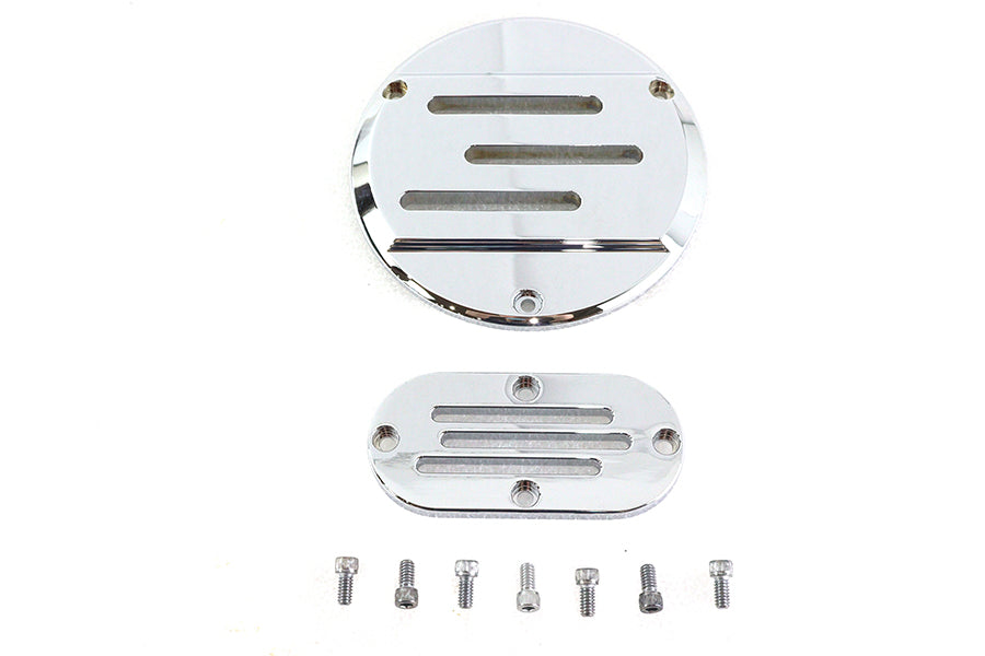 42-1225 - Vented Derby and Inspection Cover Kit Billet by V-Twin