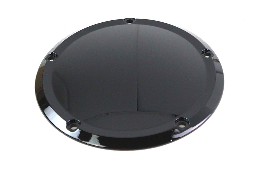 42-1233 - Gloss Black 5 Hole Smooth Derby Cover by V-Twin