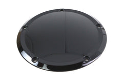 42-1233 - Gloss Black 5 Hole Smooth Derby Cover by V-Twin