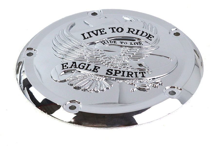 42-1237 - Eagle Spirit Derby Cover Chrome by V-Twin