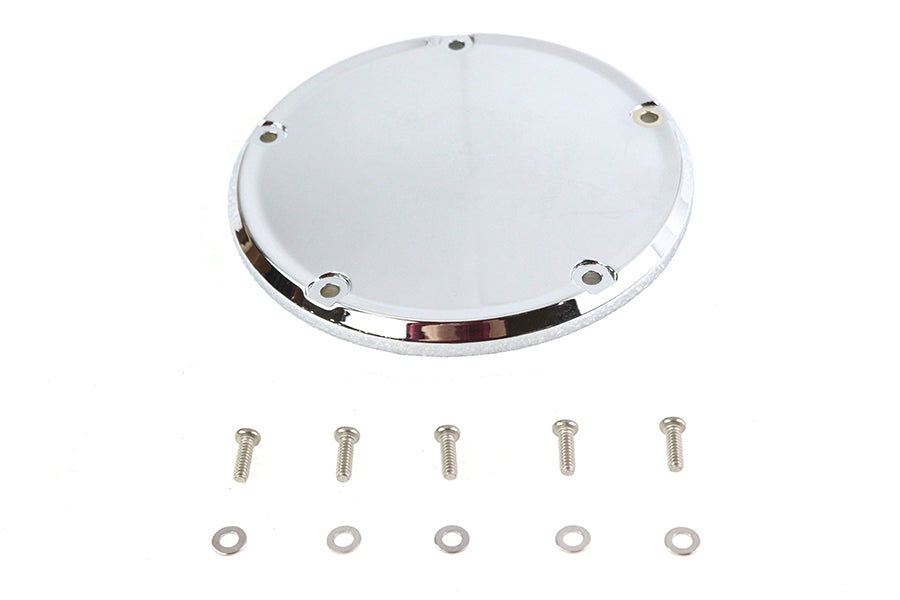 42-1242 - Chrome 5-Hole Smooth Derby Cover by V-Twin