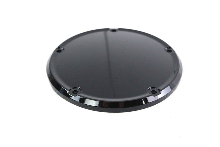 42-1243 - M8 Gloss Black 5-Hole Smooth Derby Cover by V-Twin
