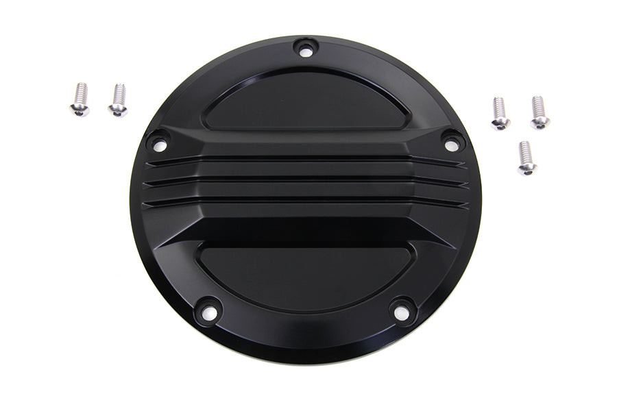 42-1373 - Black Air Flow Derby Cover by V-Twin