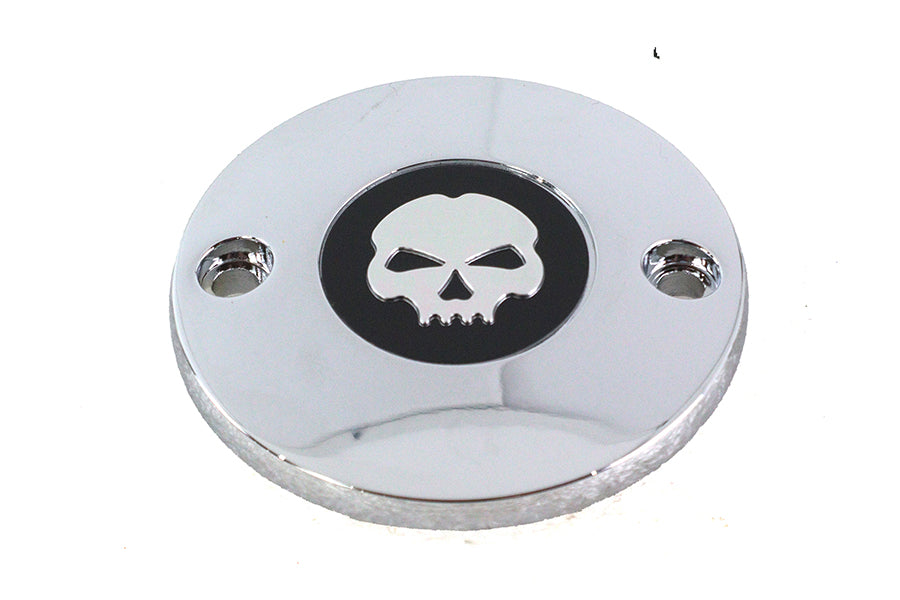 42-1394 - M8 Ignition System Cover Skull Chrome by V-Twin