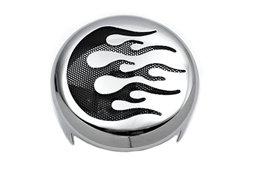 42-1527 - Flame Accent Horn Cover by V-Twin