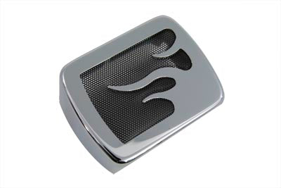 42-1529 - Chrome Coil Cover with Flame Accent by V-Twin