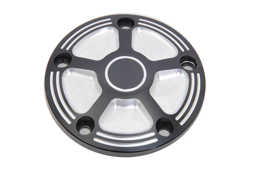 42-1546 - Black Contrast 5-Hole Point Cover by V-Twin
