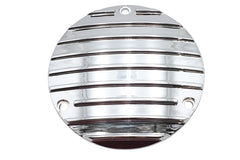 42-1823 - Finned Derby Cover Chrome by V-Twin