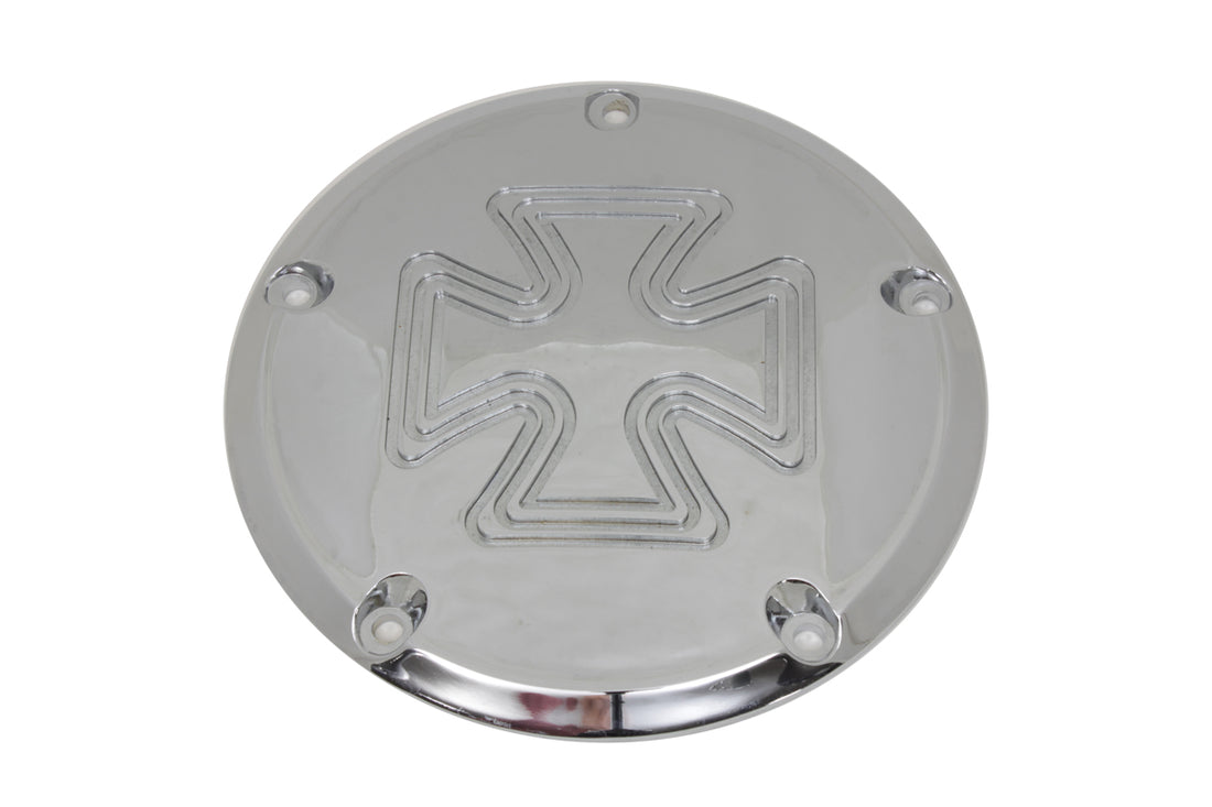 42-6026 - Iron Cross Derby Cover Chrome Billet by V-Twin