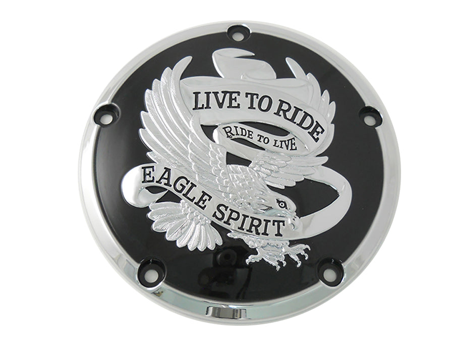 42-7104 - Eagle Spirit Derby Cover Black by V-Twin
