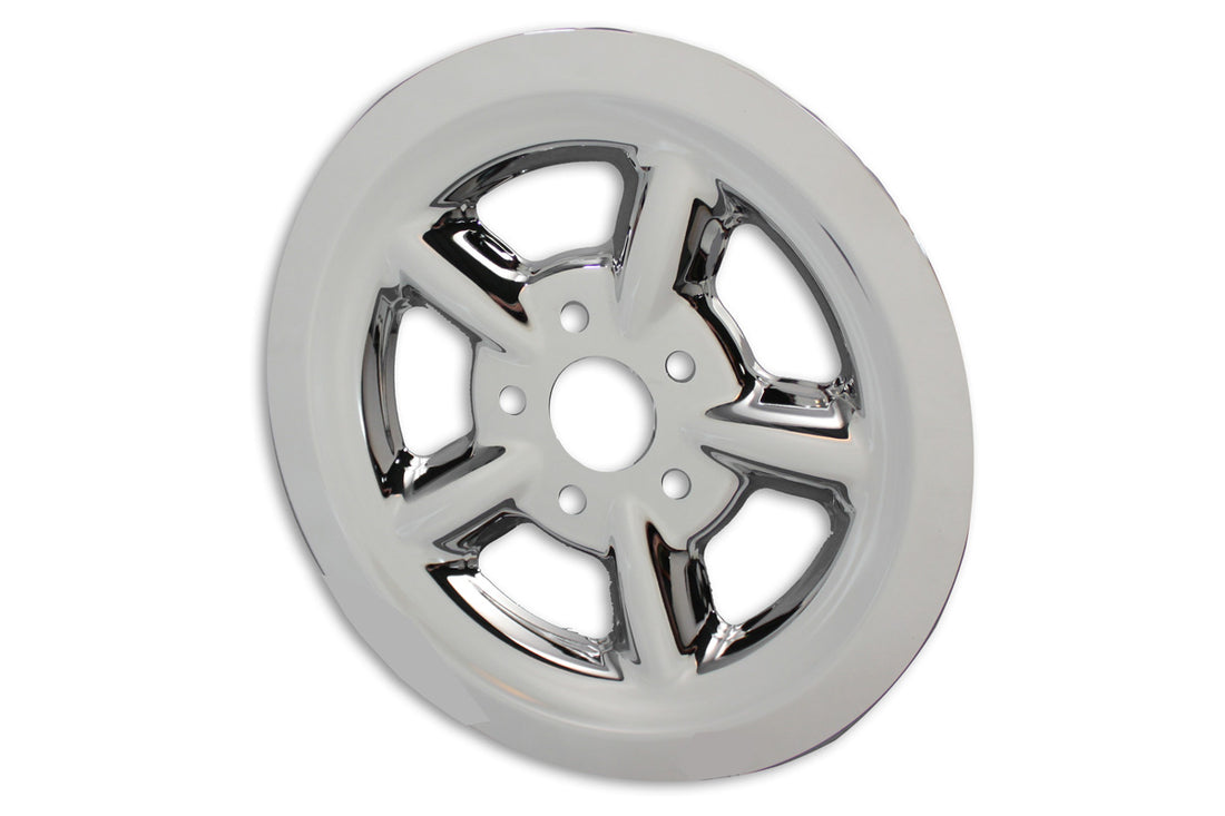42-7512 - Rear Pulley Cover 68 Tooth Chrome by V-Twin