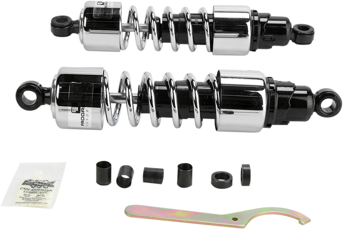 PROGRESSIVE SUSPENSION 412 Cruiser Series Shocks - Chrome - 12" - Standard 412-4229C