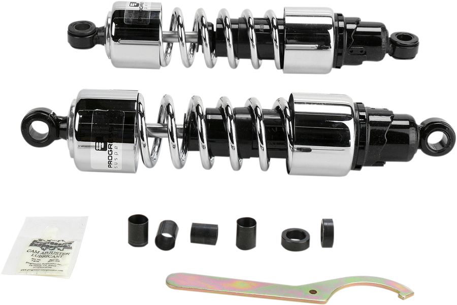 PROGRESSIVE SUSPENSION 412 Series Shocks - Chrome - 12" - Heavy Duty 412-4234C