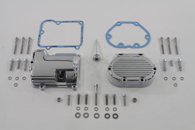 43-0790 - Transmission Side Cover and Top Cover Set Chrome by V-Twin