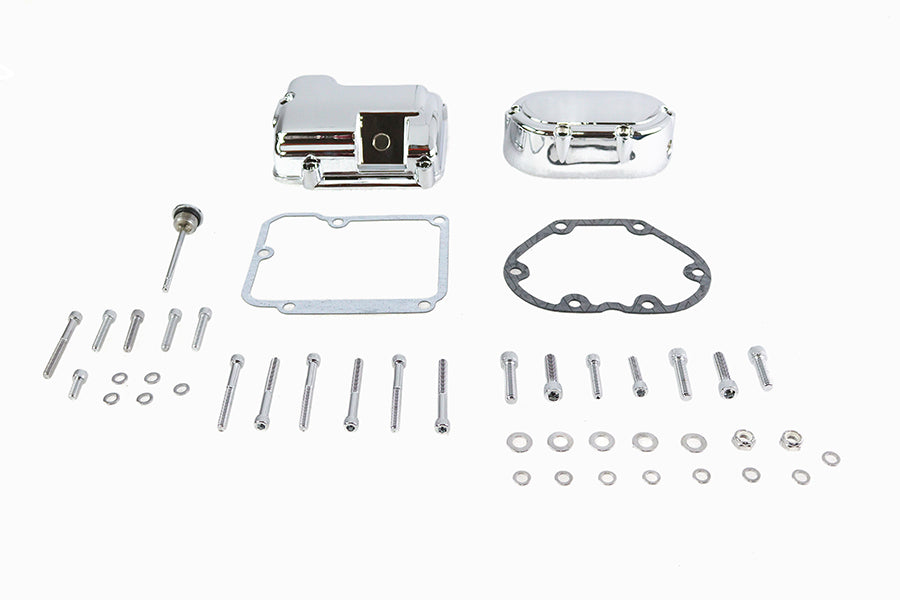 43-0792 - Transmission Side Cover and Top Cover Set Chrome by V-Twin