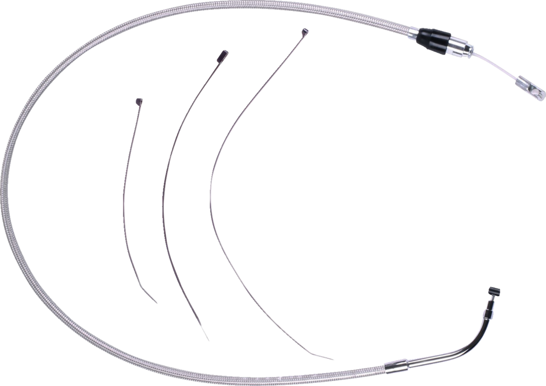 MAGNUM SHIELDING Polished Stainless Quick Connect Upper Clutch Cable - 41-1/4" 52392HE
