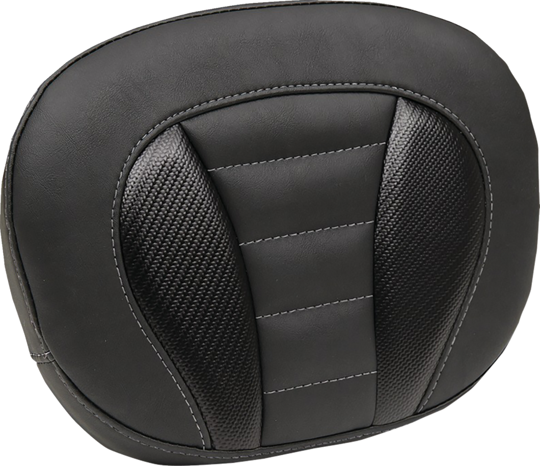 MUSTANG Deluxe Sissy Bar Pad - Gunmetal Stitch - FLT/FLH '23-'24 89015GM