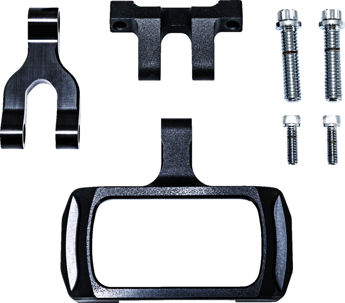 PERFORMANCE MACHINE (PM) Gauge Relocation Kit - Black Ops® - Softail 0208-2191-SMB