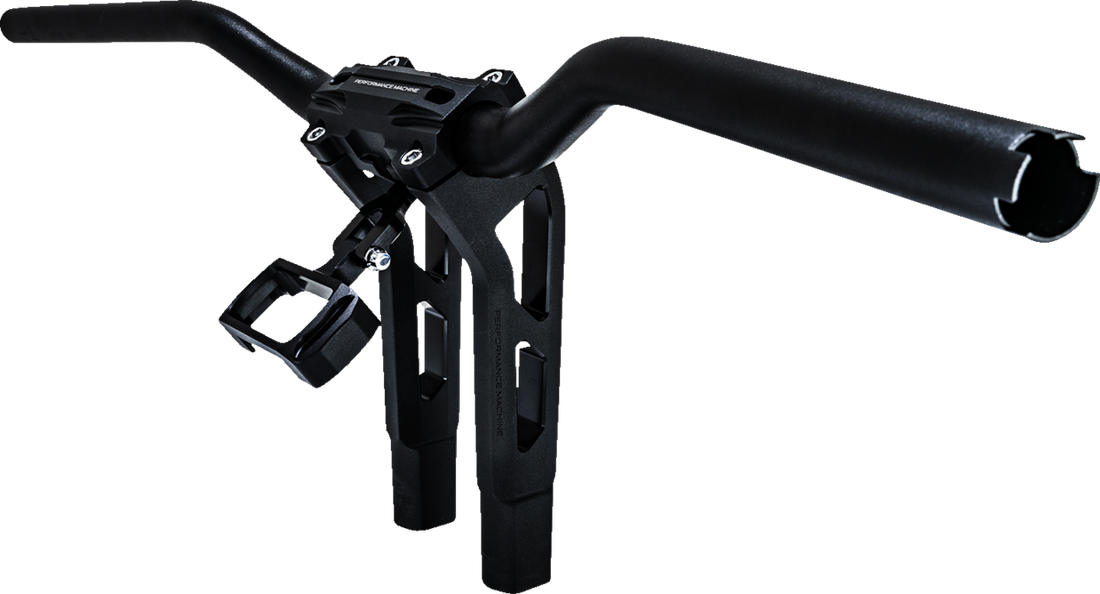 PERFORMANCE MACHINE (PM) Gauge Relocation Kit - Black Ops® - Softail 0208-2191-SMB