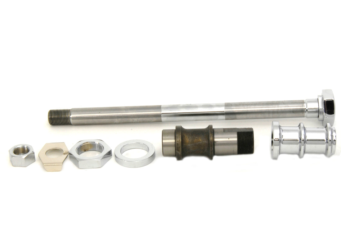44-0360 - Chrome Rear Axle Kit Hex Type by V-Twin