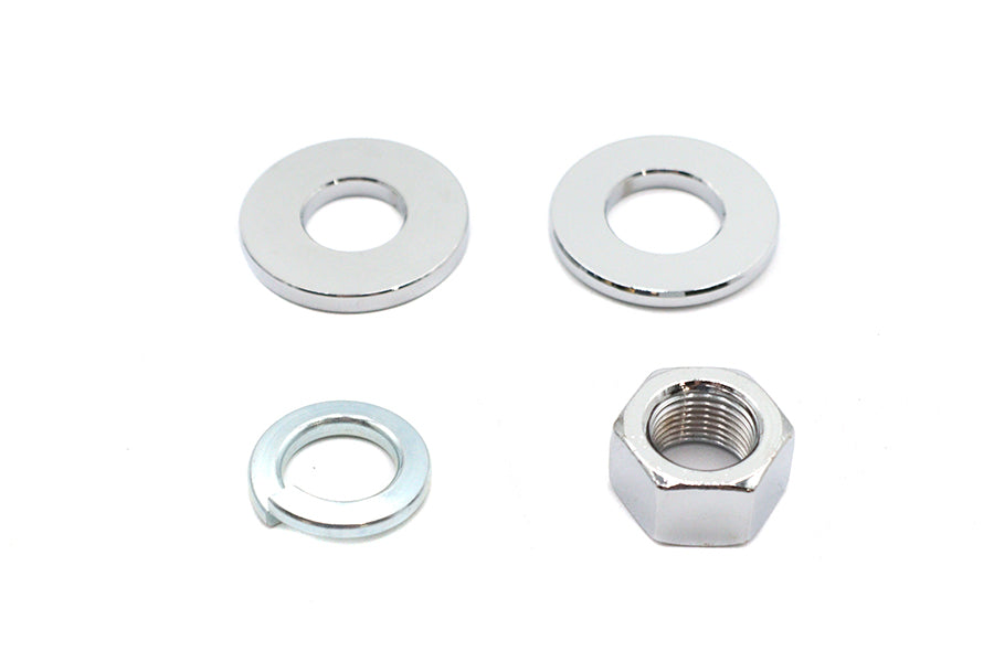 44-0520 - Chrome Rear Axle Nut Kit by V-Twin
