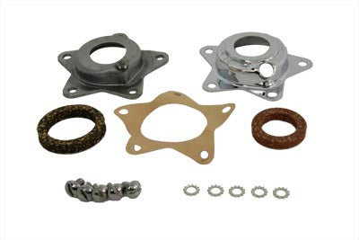 44-0535 - Chrome Wheel Hub Bearing Thrust Plate Kit by V-Twin