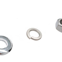 44-0599 - Chrome Front Axle Nut and Washer Kit by V-Twin