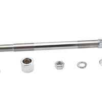 44-0613 - Chrome Front Axle Kit 12-15/16  Overall Length by V-Twin