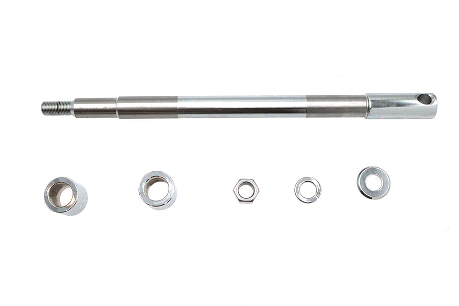 44-0613 - Chrome Front Axle Kit 12-15/16  Overall Length by V-Twin