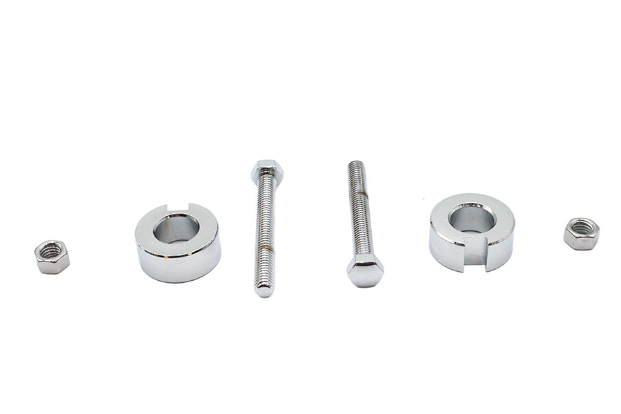 44-0641 - Chrome Rear Axle Adjuster Kit by V-Twin