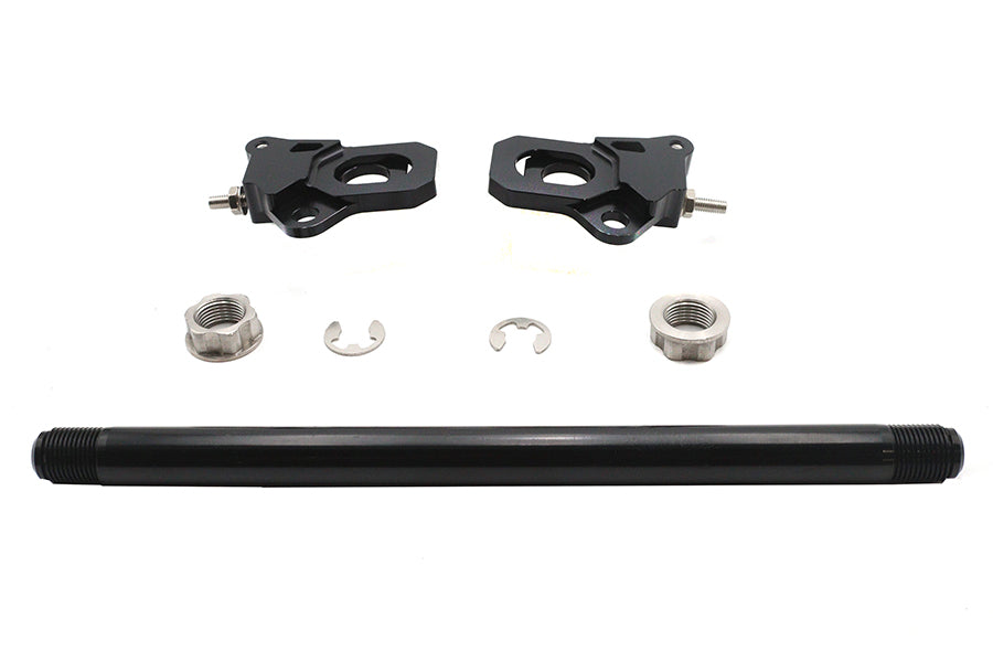 44-0724 - 25mm Rear Axle Adjuster Kit Black by V-Twin