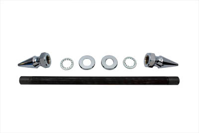 44-0728 - Chrome Rear Axle Kit Pike Type by V-Twin
