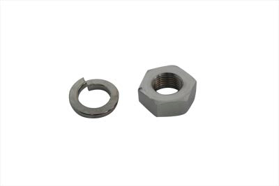 44-0749 - Chrome Hex Nut and Lock Washer Set by V-Twin