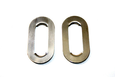 44-1989 - Rear Axle Adjuster Slide Plate Stainless Steel by V-Twin