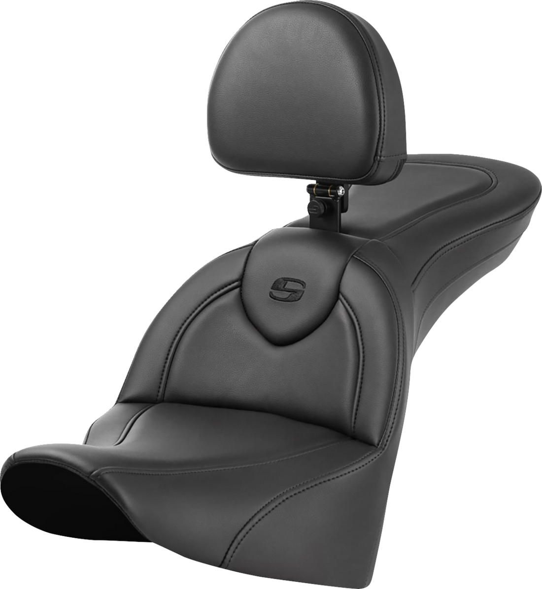 SADDLEMEN Roadsofa™ Seat - with Backrest - Plain - FL 818-33-187BR
