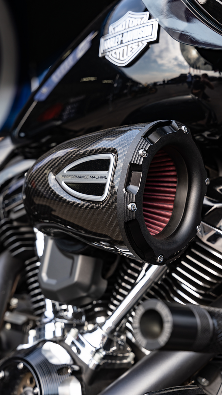PERFORMANCE MACHINE (PM) C4 Series Air Cleaner Kit - Black Ops™ - Twin Cam Throttle by Wire 0206-2161-SMB