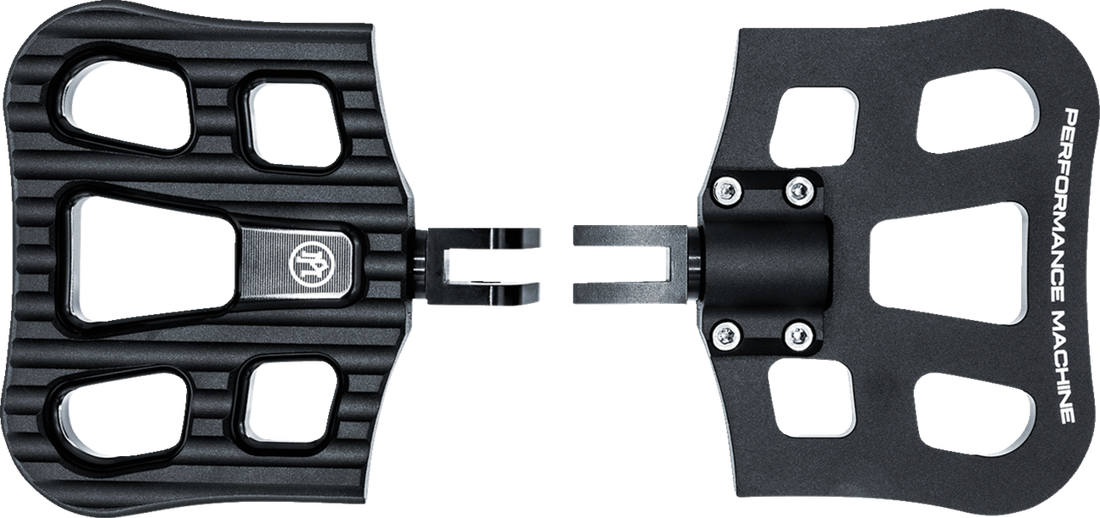 PERFORMANCE MACHINE (PM) Drifter Floorboards - Rider - Black Ops - FL 0036-1027-SMB