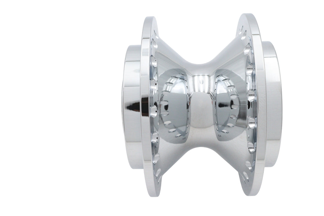 45-0342 - Chrome Front Wheel Hub 1 inch Bearings by V-Twin
