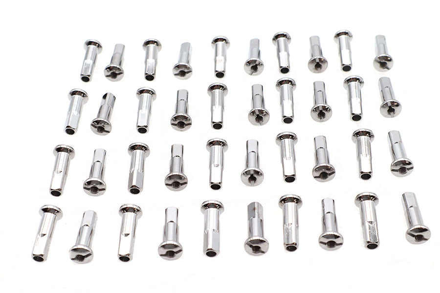45-0521 - Spoke 40 Piece Chrome Nipple Set by V-Twin