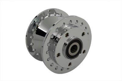 45-0532 - Chrome Front Wheel Hub 3/4  Bearings by V-Twin