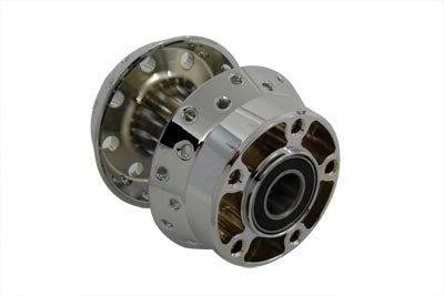 45-0590 - Chrome Front Wheel Hub 1 inch Bearings by V-Twin