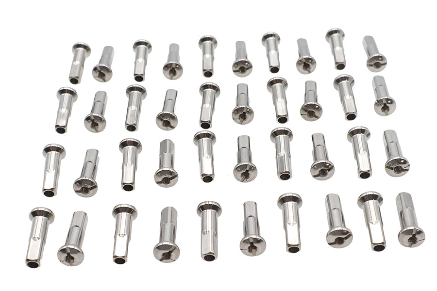 45-0680 - Spoke 40 Piece Stainless Steel Nipple Set by V-Twin