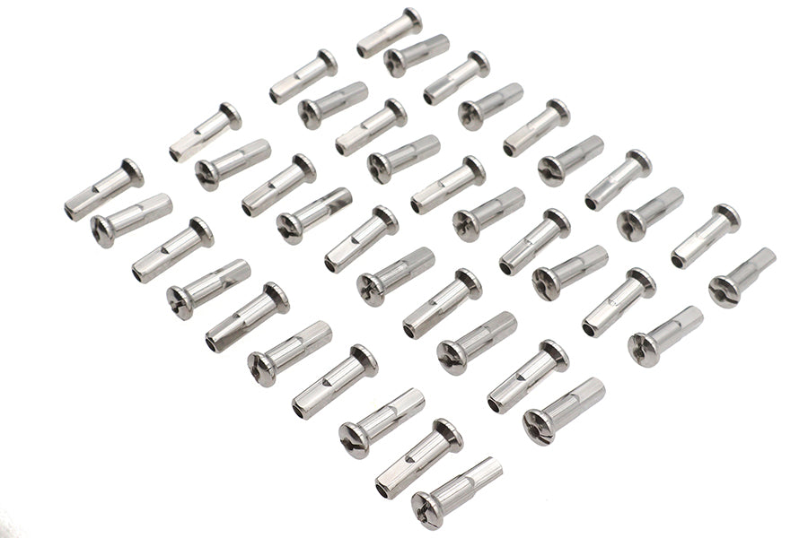 45-0680 - Spoke 40 Piece Stainless Steel Nipple Set by V-Twin